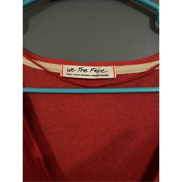 Free People Women's Colorblock Cotton Peplum Cropped Top Size Small - Picture 4 of 5